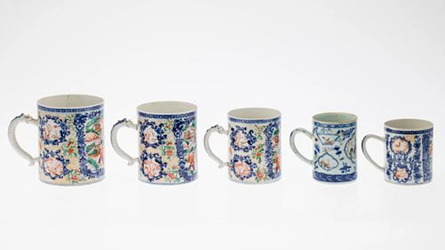 5 Chinese Export Mugs