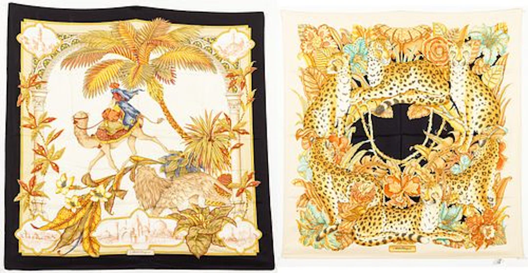 2 Salvatore Ferragamo Silk Scarves