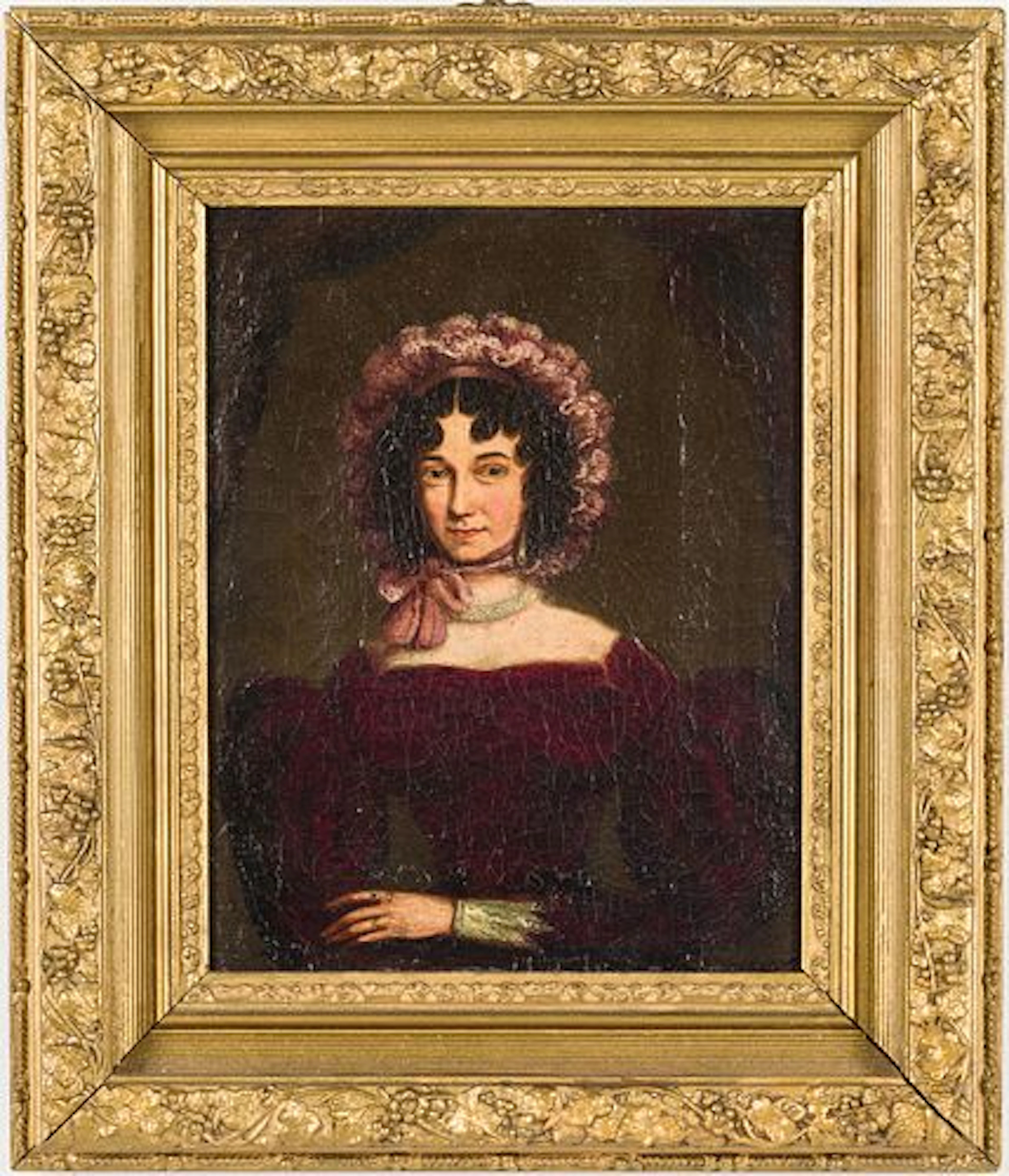 English School, Portrait of a Woman, O/C, 19th C