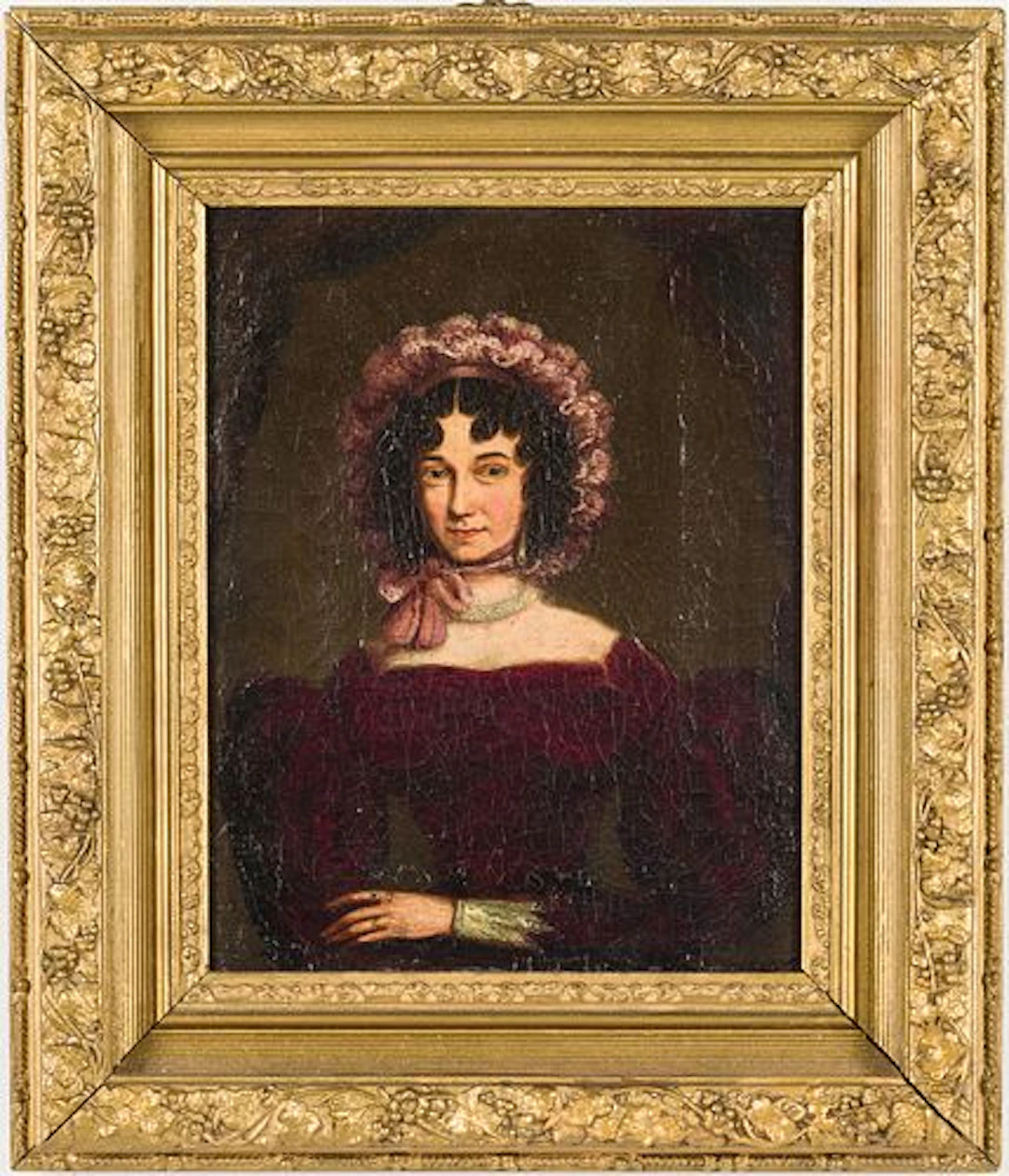 English School, Portrait of a Woman, O/C, 19th C