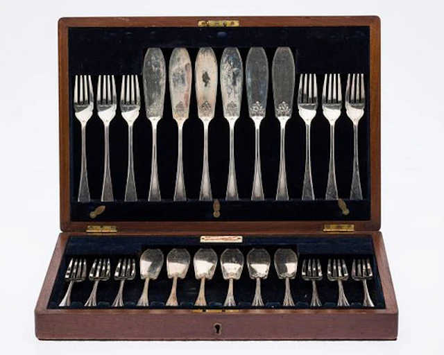 Allen & Darwin Silverplate Fish Service in Box