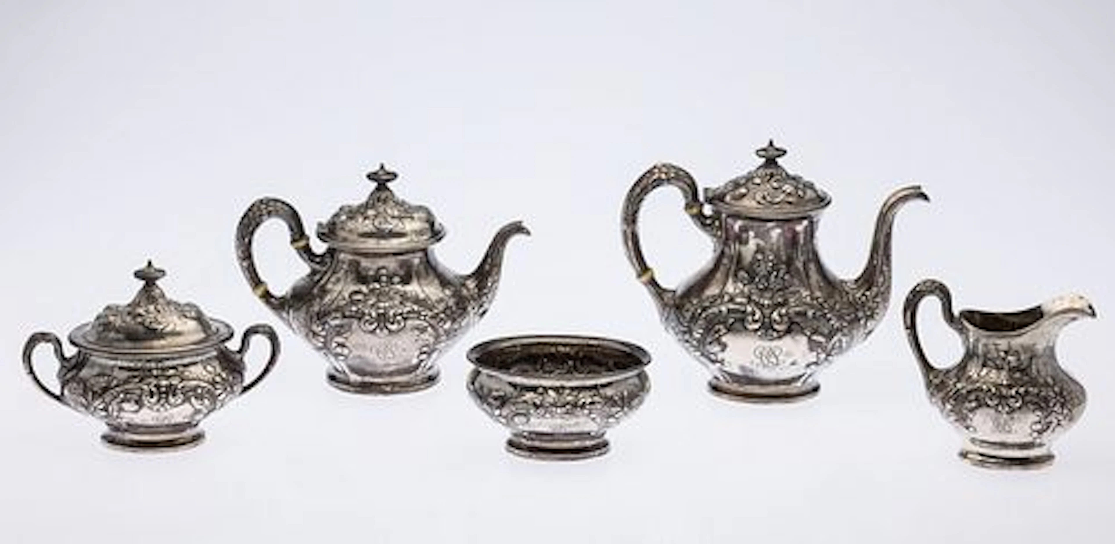 Gorham Sterling 5 Piece Sterling Tea & Coffee Set