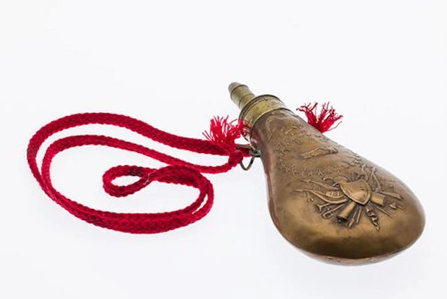 1838 Dated Ames Peace Powder Flask