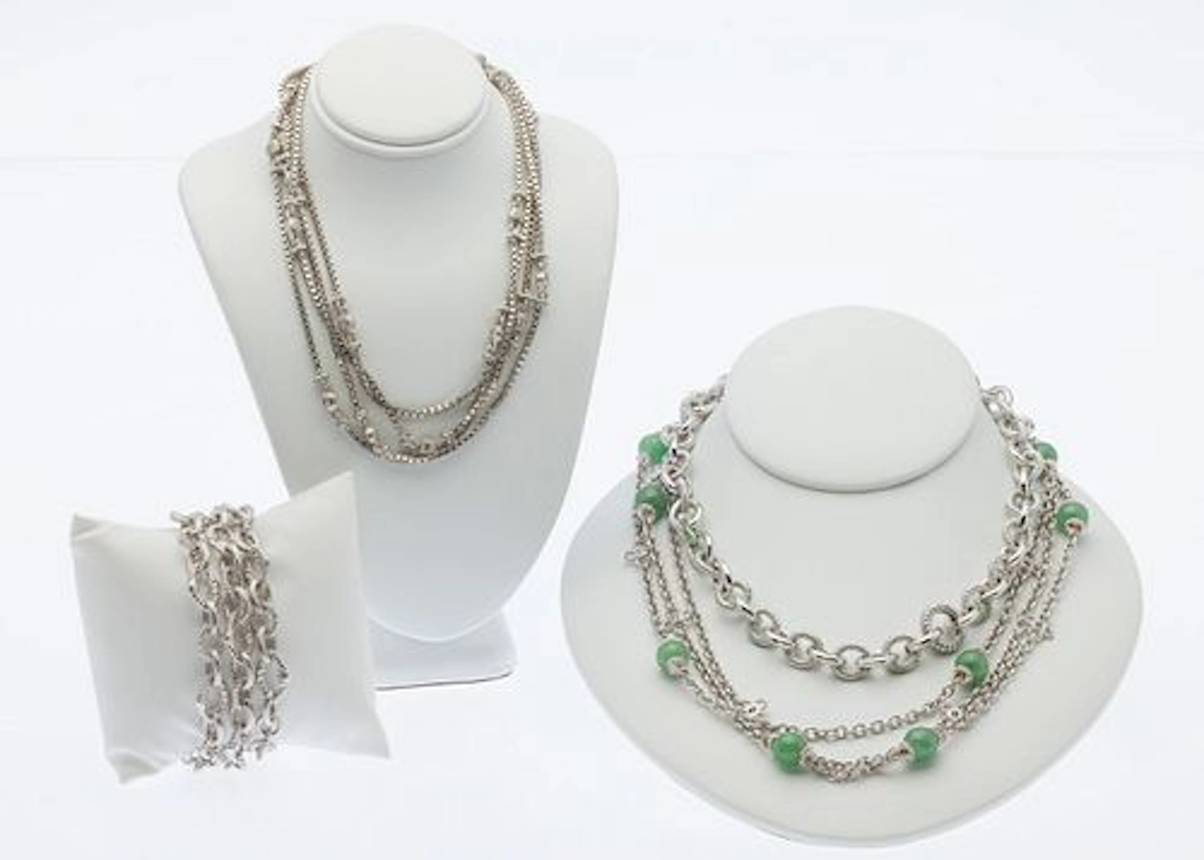 Four Judith Ripka Sterling Silver Necklaces
