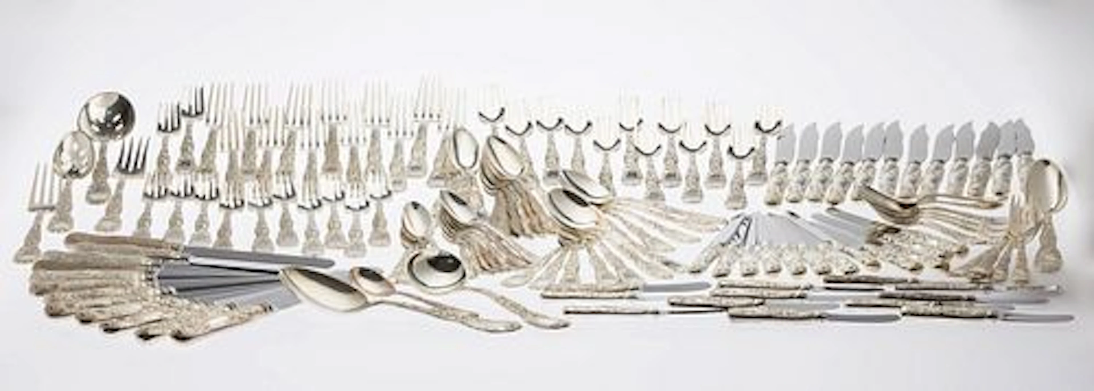Tiffany Sterling Chrysanthemum Flatware, 140 pcs.