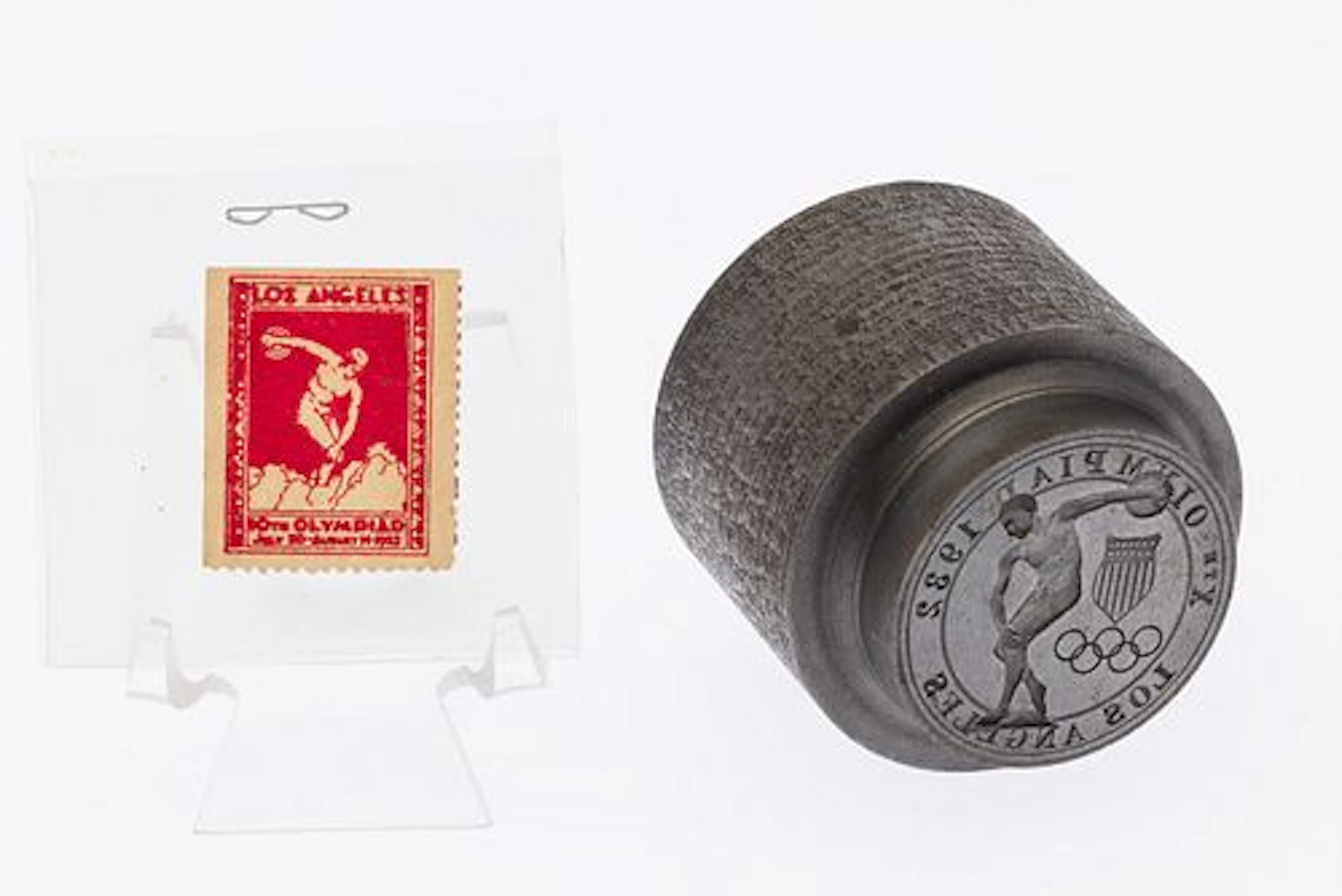 Xth 1932 Olympic Commemorative Stamp and Coining Die