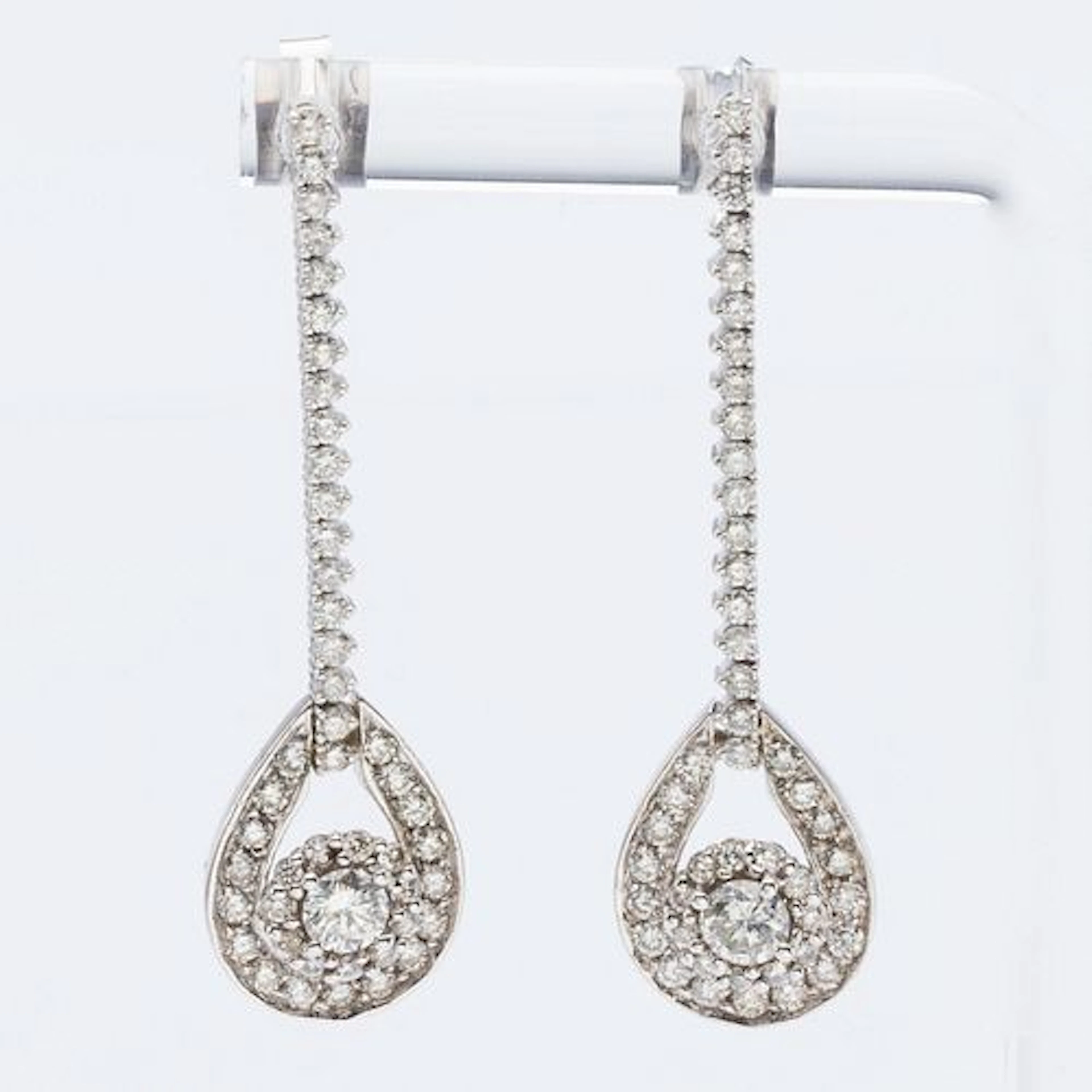 Diamond Drop 14K Earrings