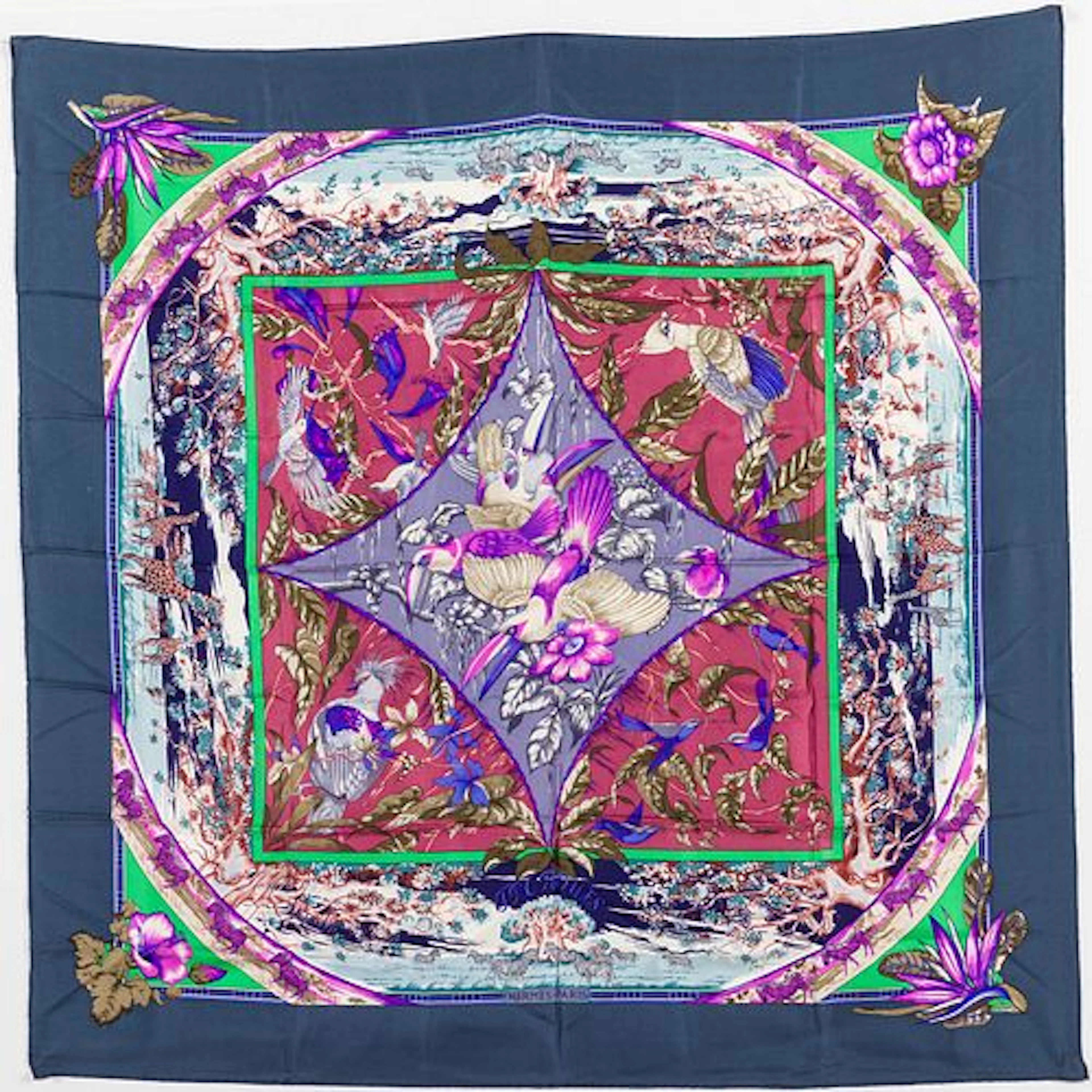 Hermes Tropiques Silk Scarf