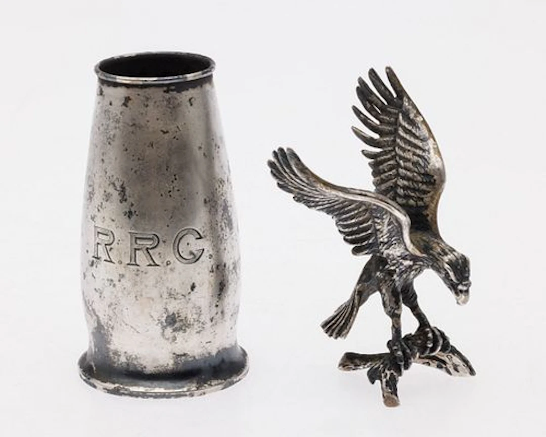 Cartier Sterling Silver Eagle & Small Sterling Vase