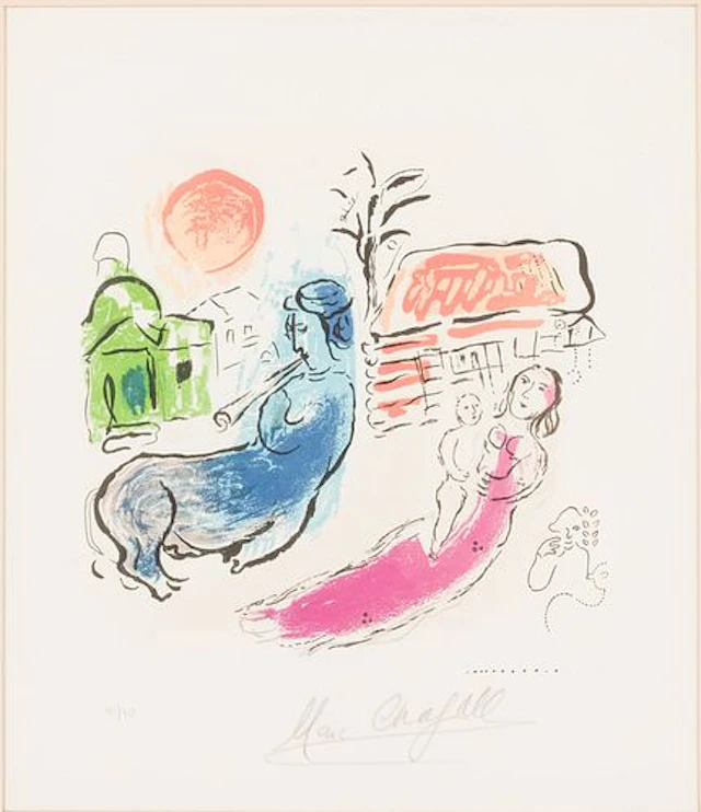 Marc Chagall (1887-1985) Maternity & Centaur, Litho