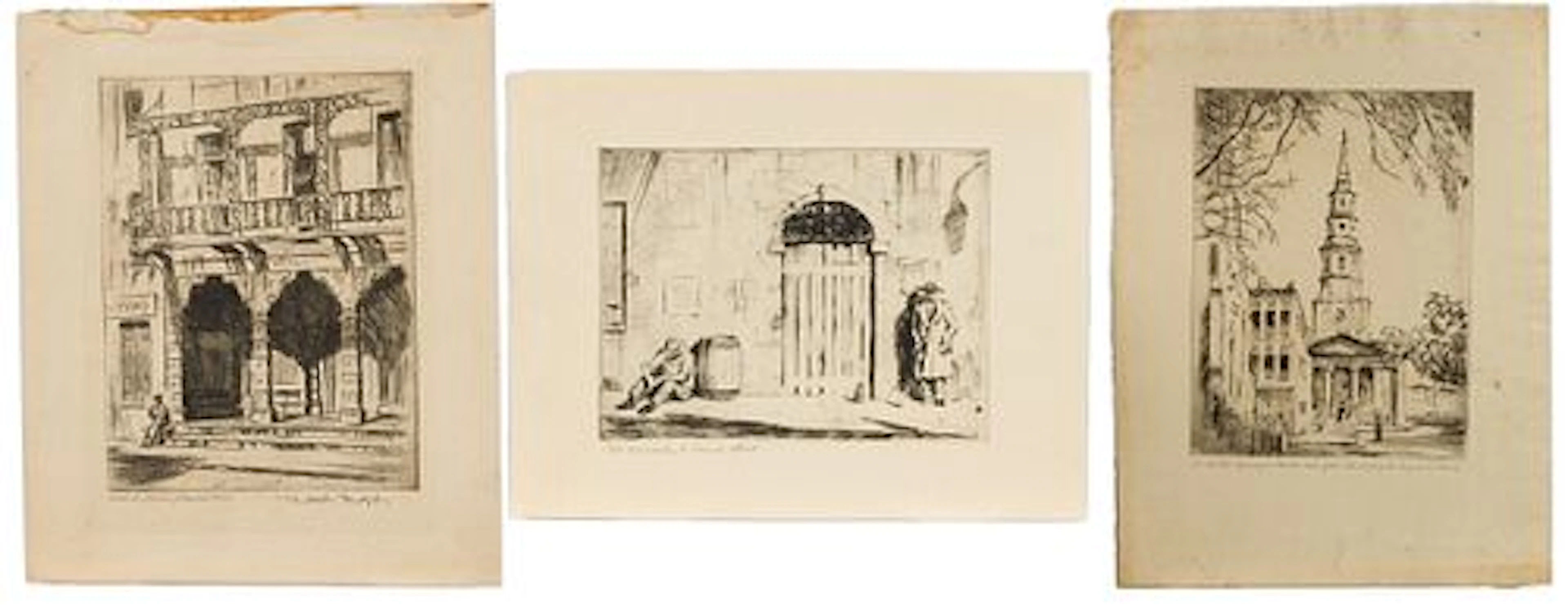 Christopher Murphy Jr., 3 Charleston Etchings