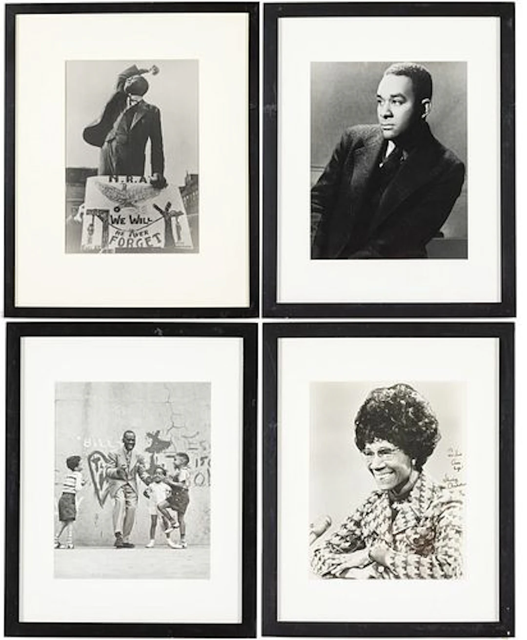 3 Photographs of African Americans and a Print