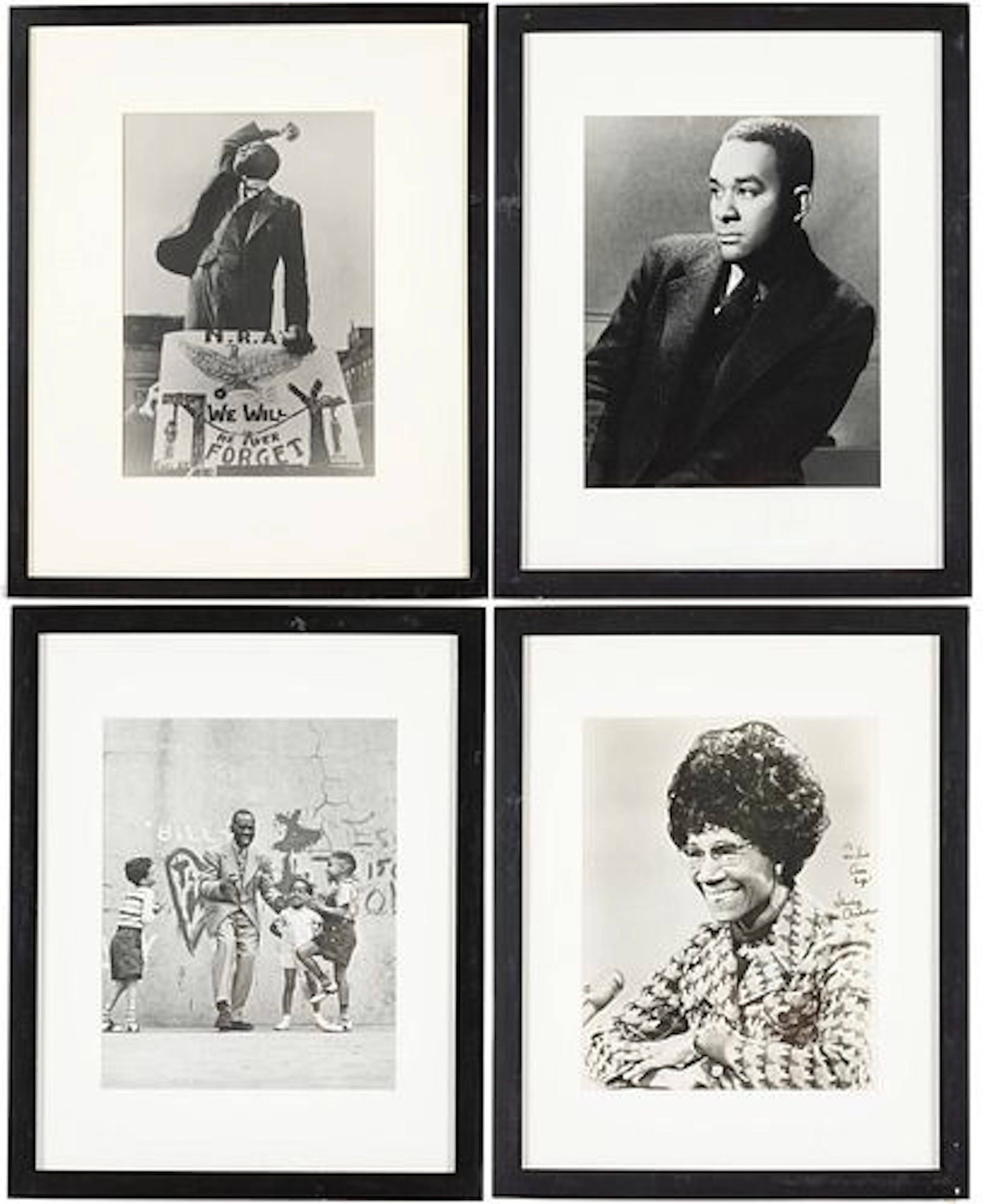 3 Photographs of African Americans and a Print