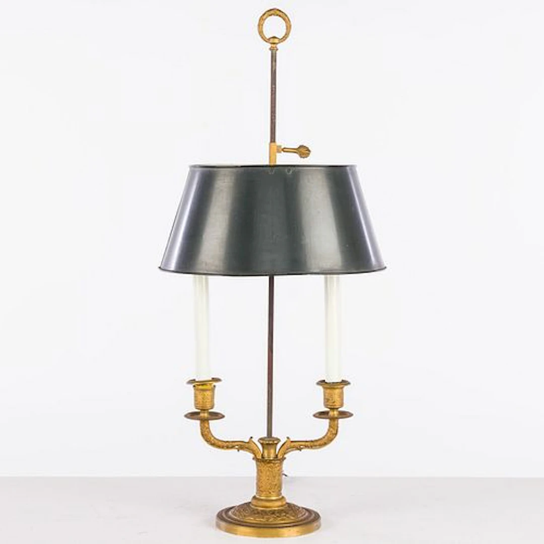 French Gilt Metal Bouillotte Lamp