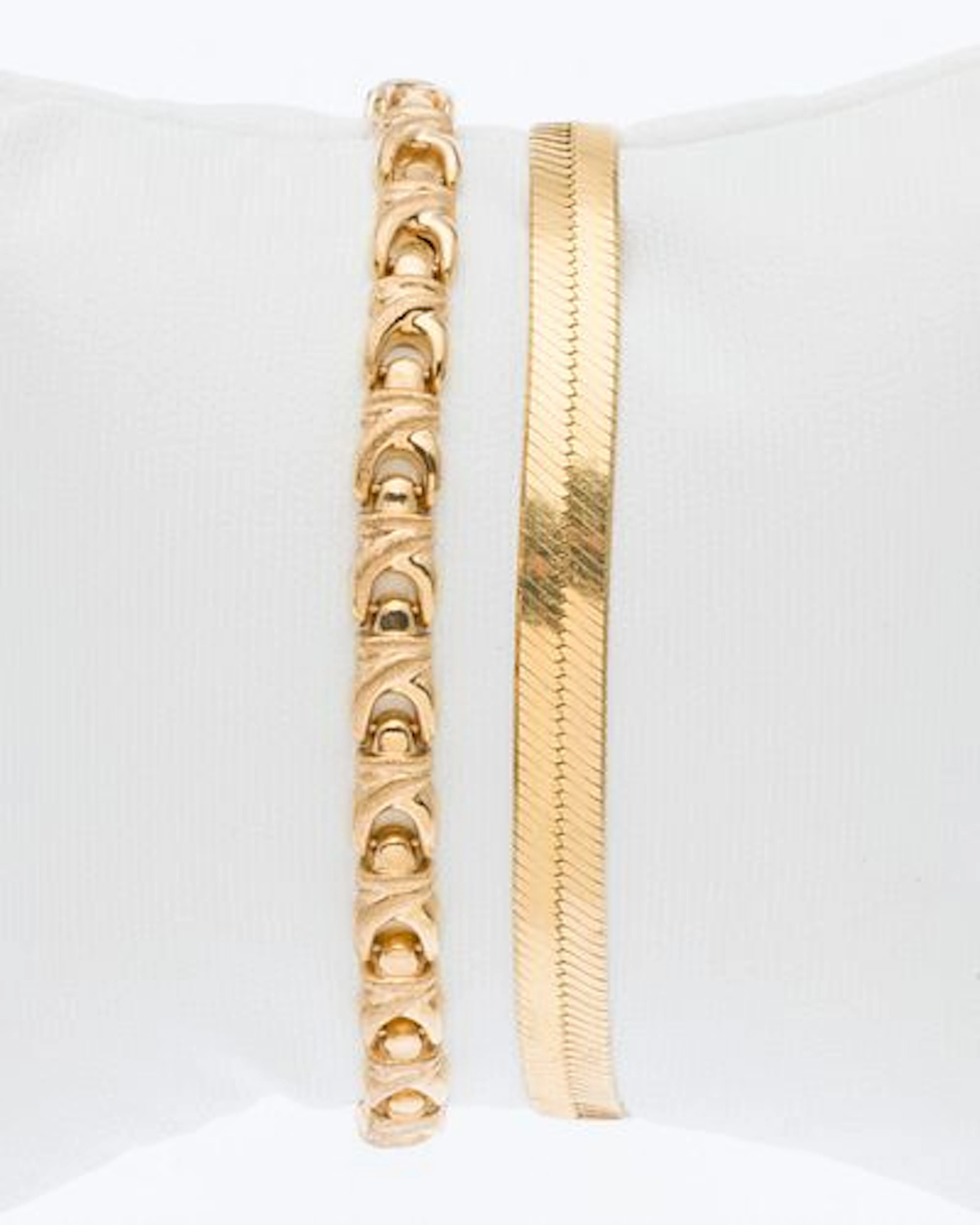 Two 14k Gold Bracelets