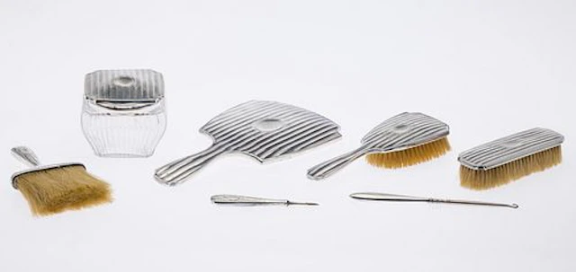 Gorham Sterling Silver Seven Piece Dressing Set