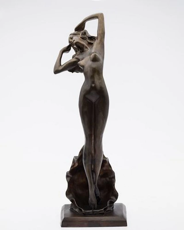 Venus on the Half Shell, Spelter Sculpture