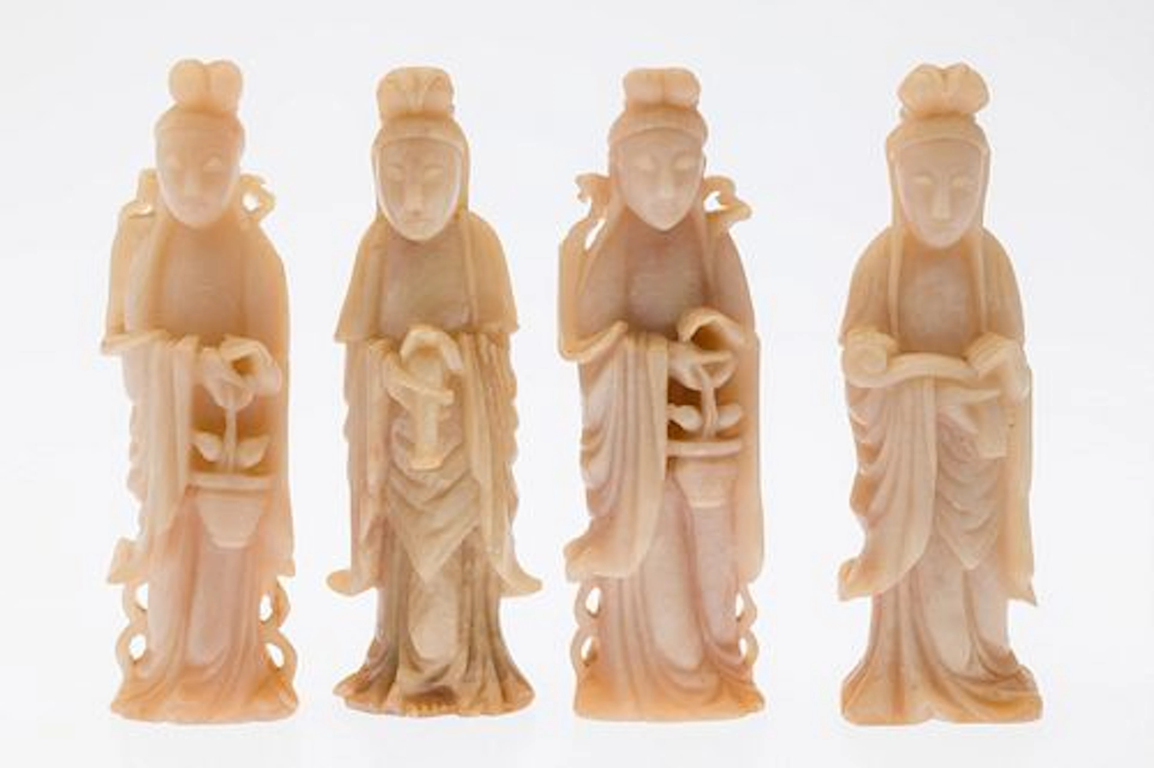 4 Chinese Carved Stone Figures, 20th Century