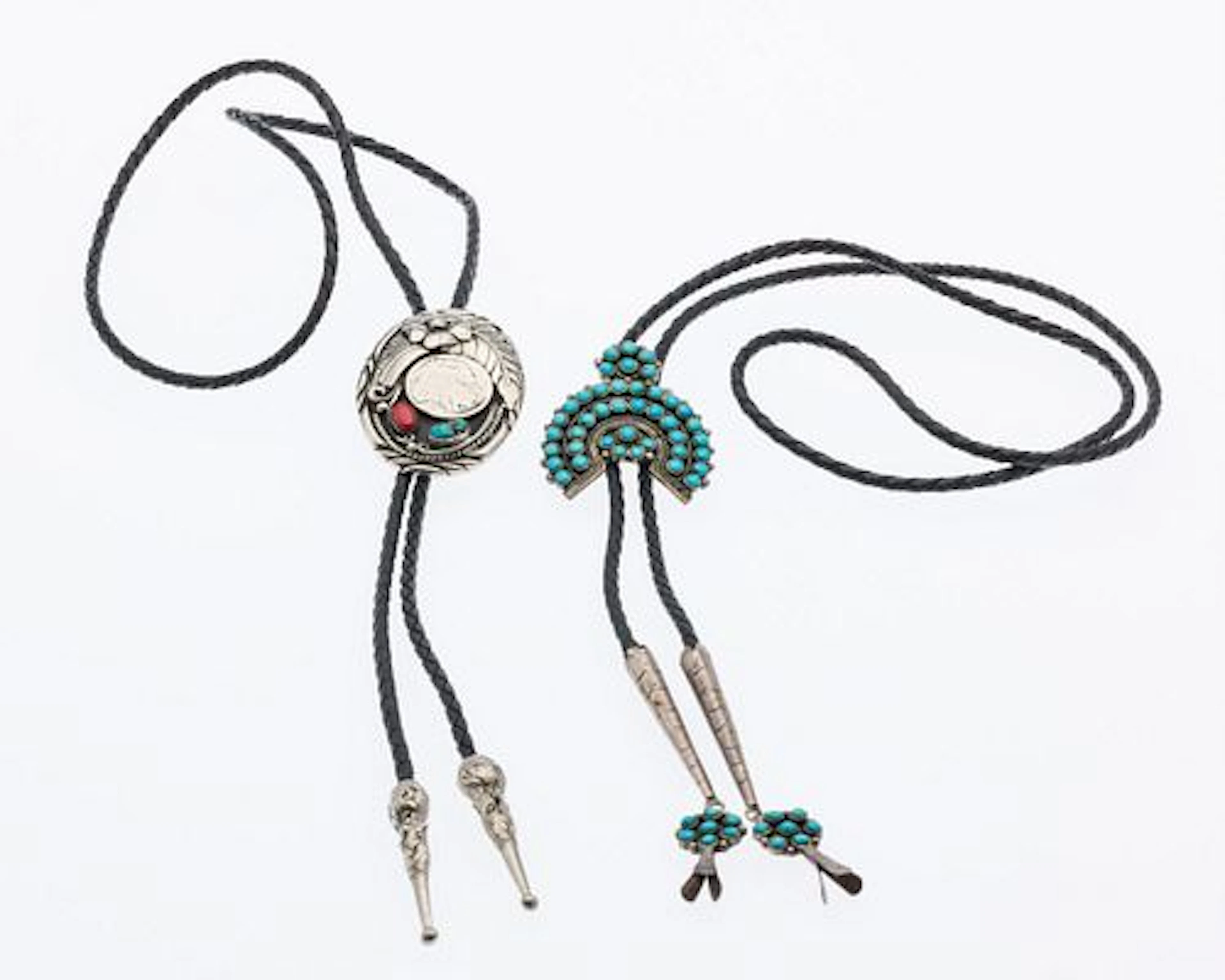 SSI Nickel Bolo and Turquoise and Silver Bolo