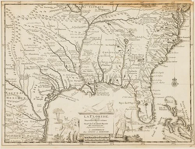 Pieter van der Aa (Dutch 1659-1733) La Floride, 1729