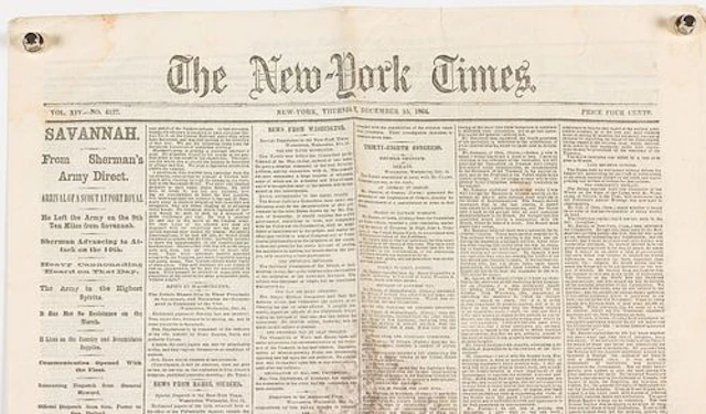 New York Times, December 5, 1864, SavSherman's March