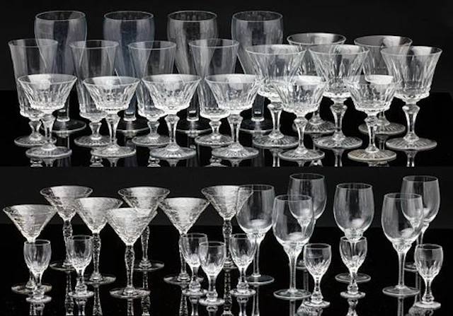 40 Pieces Glassware, including Baccarat