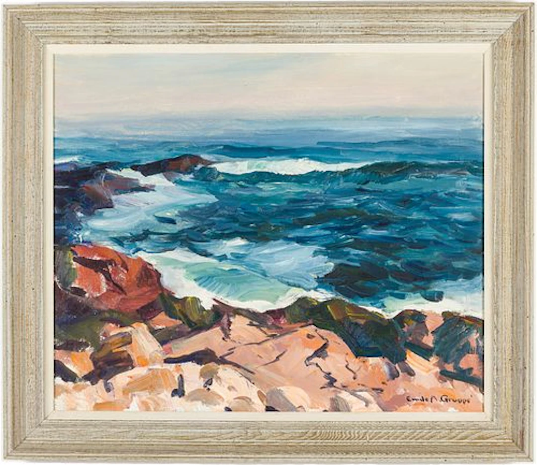 Emile Gruppe (MA, 1896-1978), Seascape, O/C