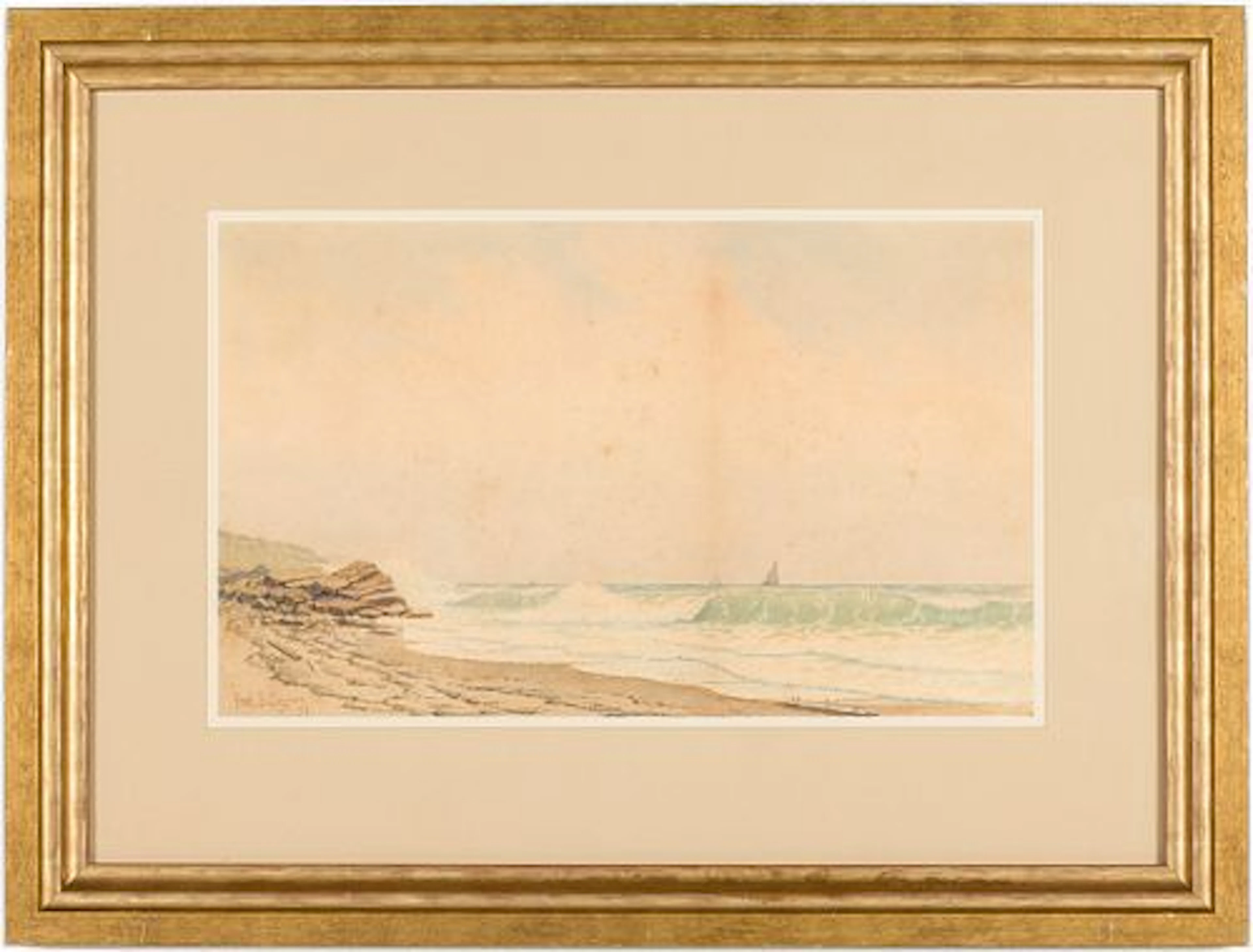 Frederic Schiller Cozzens (1846-1928) Shoreline, W/C