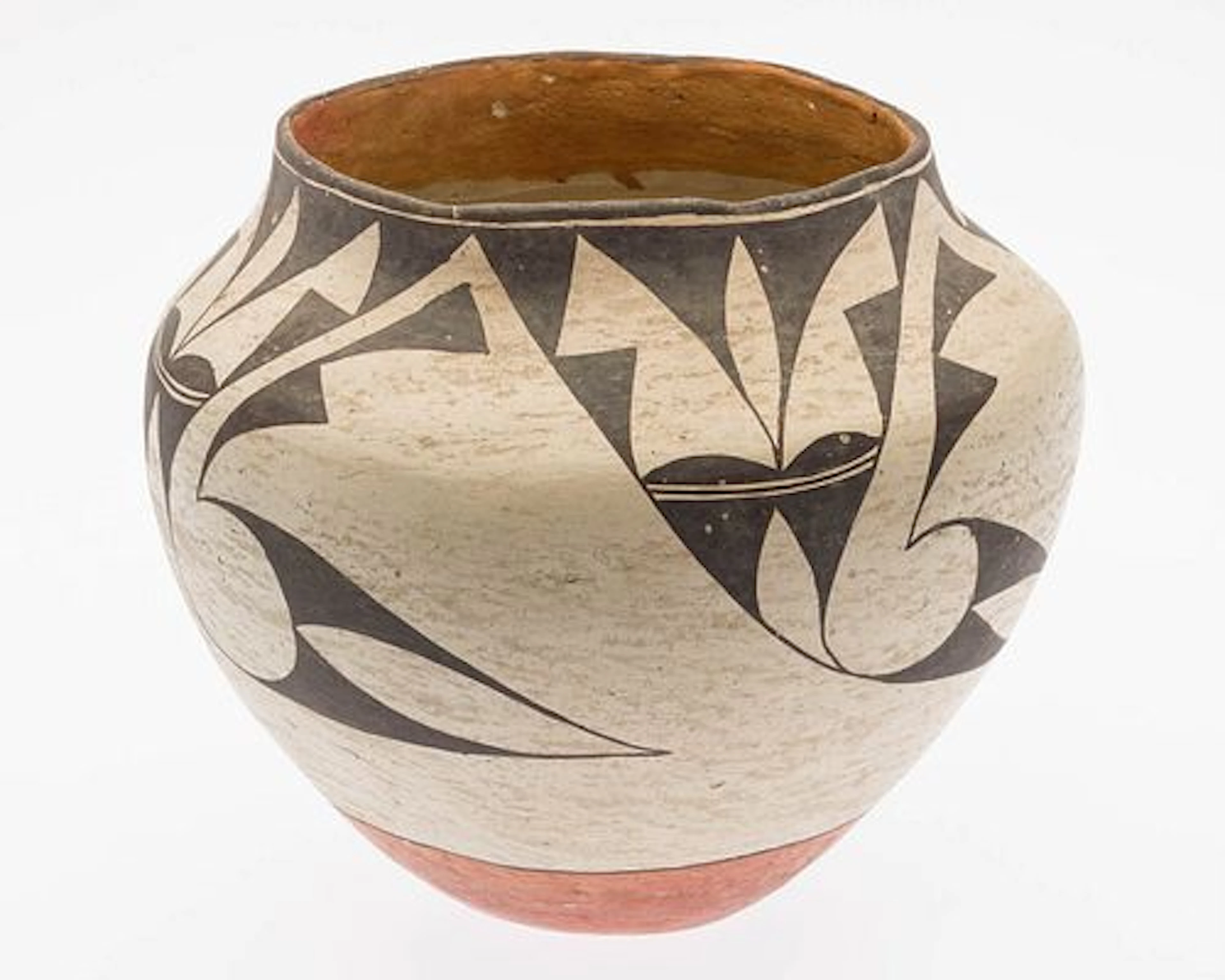 Laguna Black on Cream Olla, 20th C
