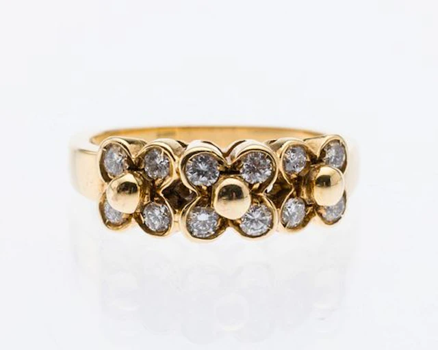 14K Gold and Diamond, Size 6.5