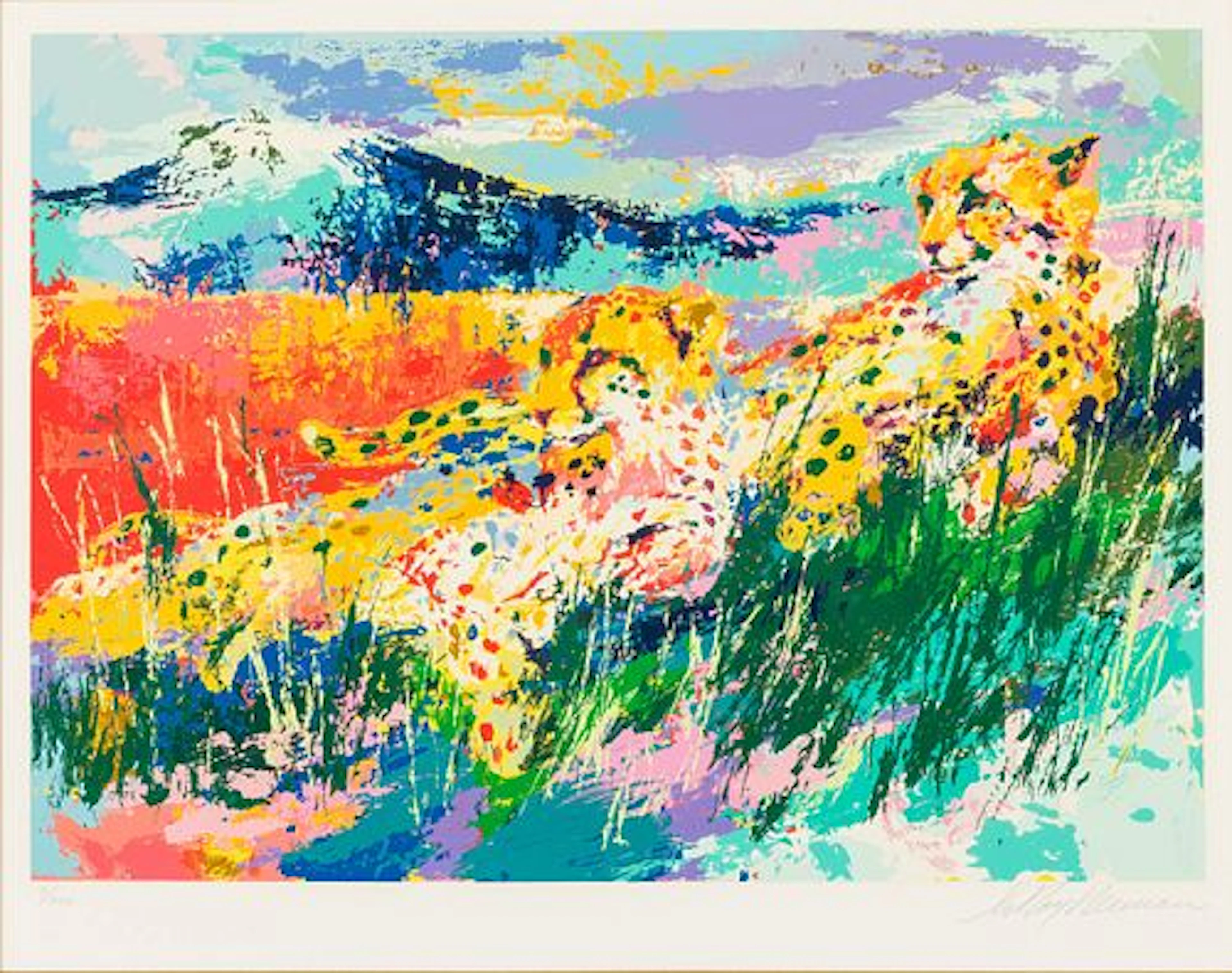 LeRoy Neiman (1921-2012), Cheetahs, Lithograph