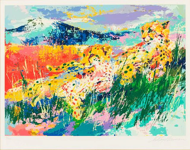 LeRoy Neiman (1921-2012), Cheetahs, Lithograph