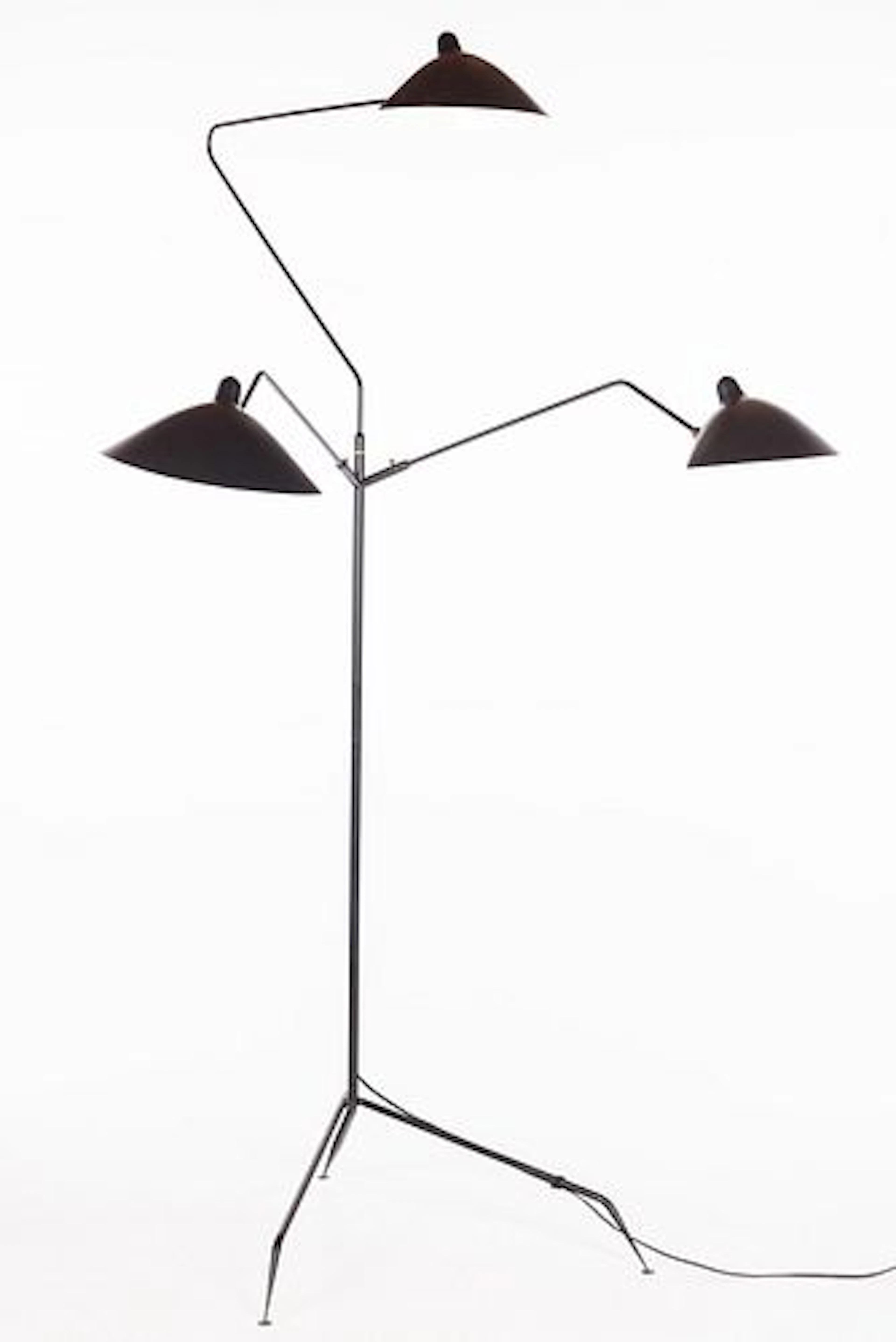 Serge Mouille (1922-1988) Three Light Floor Lamp