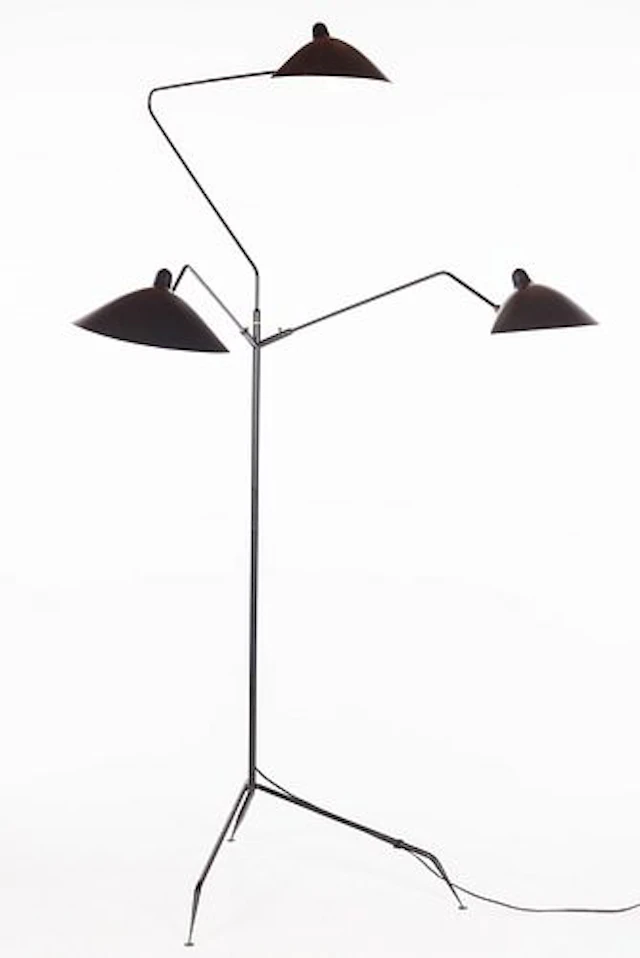 Serge Mouille (1922-1988) Three Light Floor Lamp