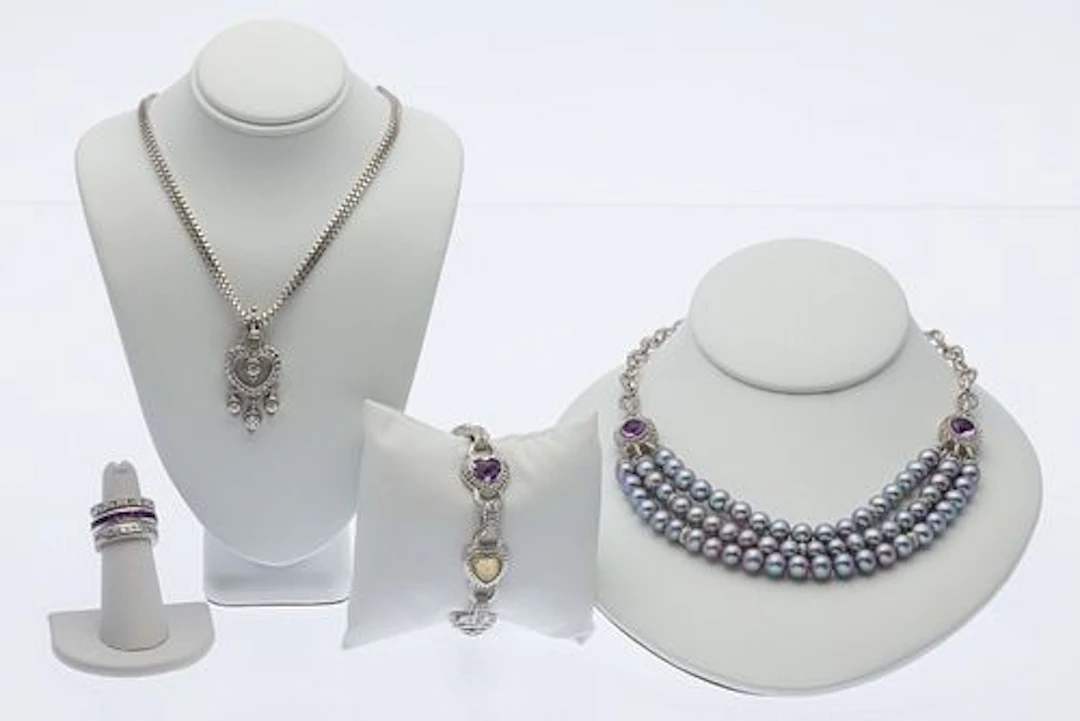 Judith Ripka Strling, Pearl & Gemstone Jewelry 6 pcs