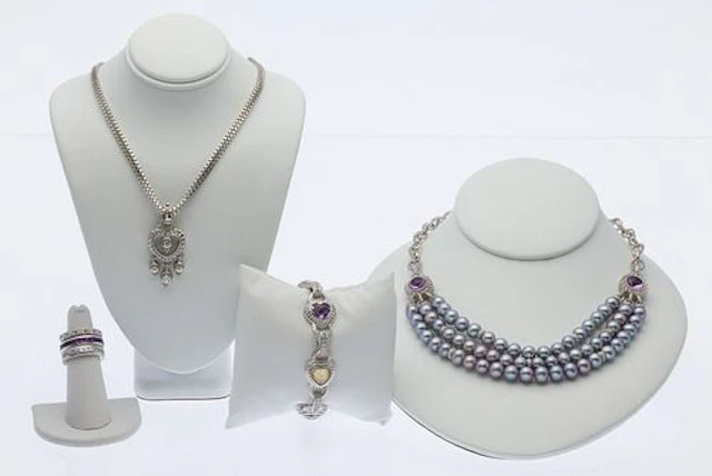Judith Ripka Strling, Pearl & Gemstone Jewelry 6 pcs
