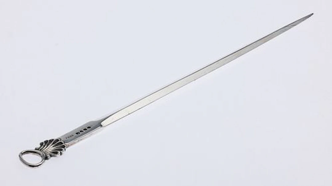 English Sterling Letter Opener, Mary Chawner, 1836