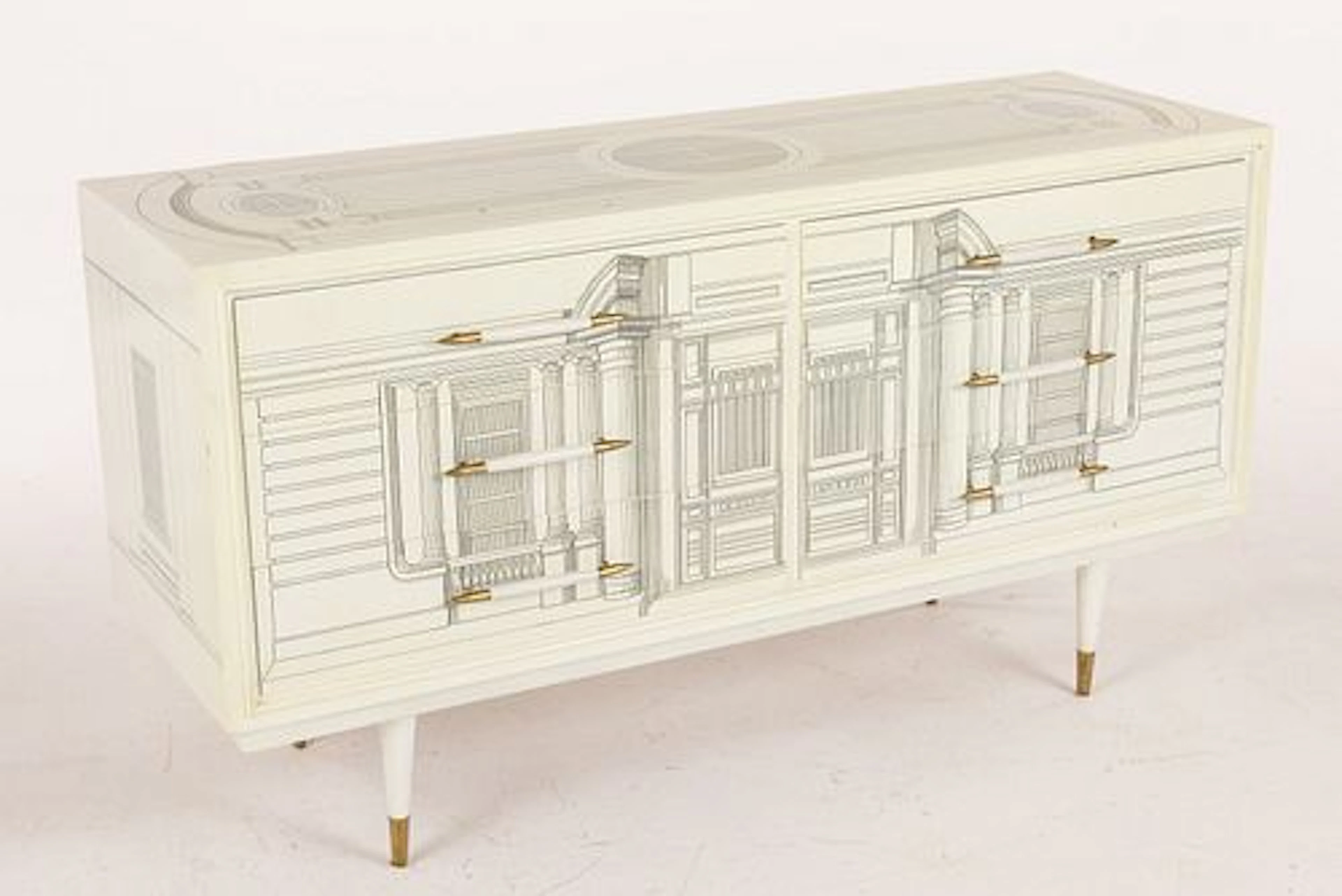 Fornasetti Style Architectural Dresser