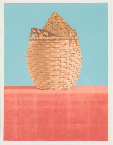 Stephen Lorber (b. 1943) Big Shaker Basket, Etching