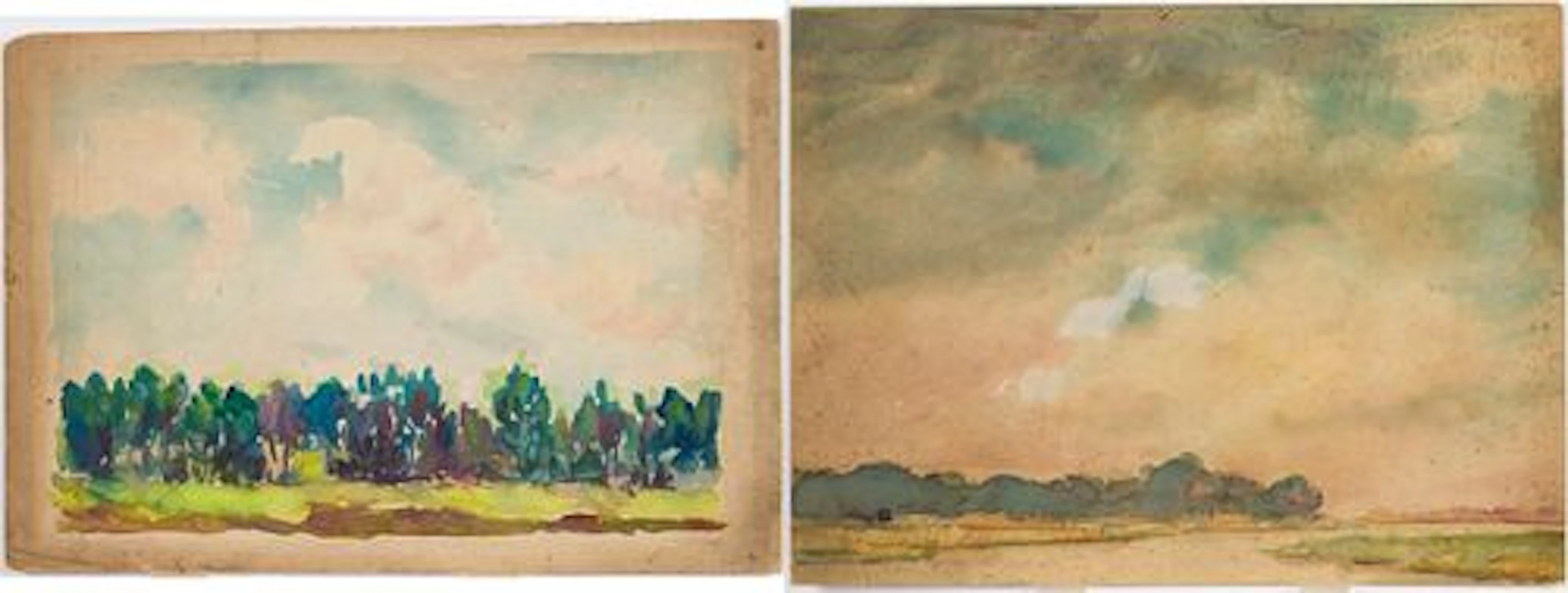Christopher PH Murphy, Marsh Landscapes, Watercolors