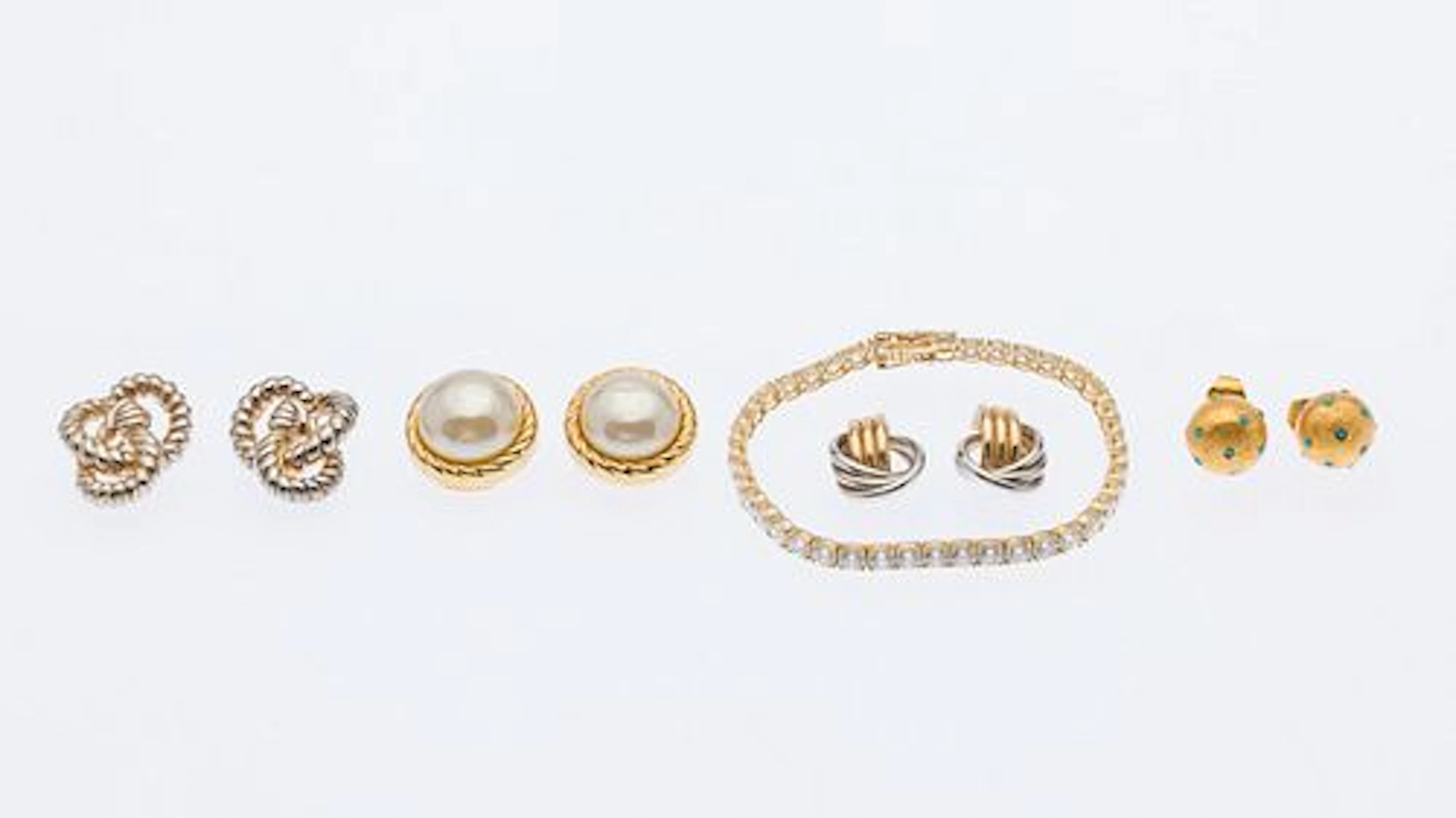 14K Gold, Sterling and Gold-Tone Jewelry, 5 pcs.