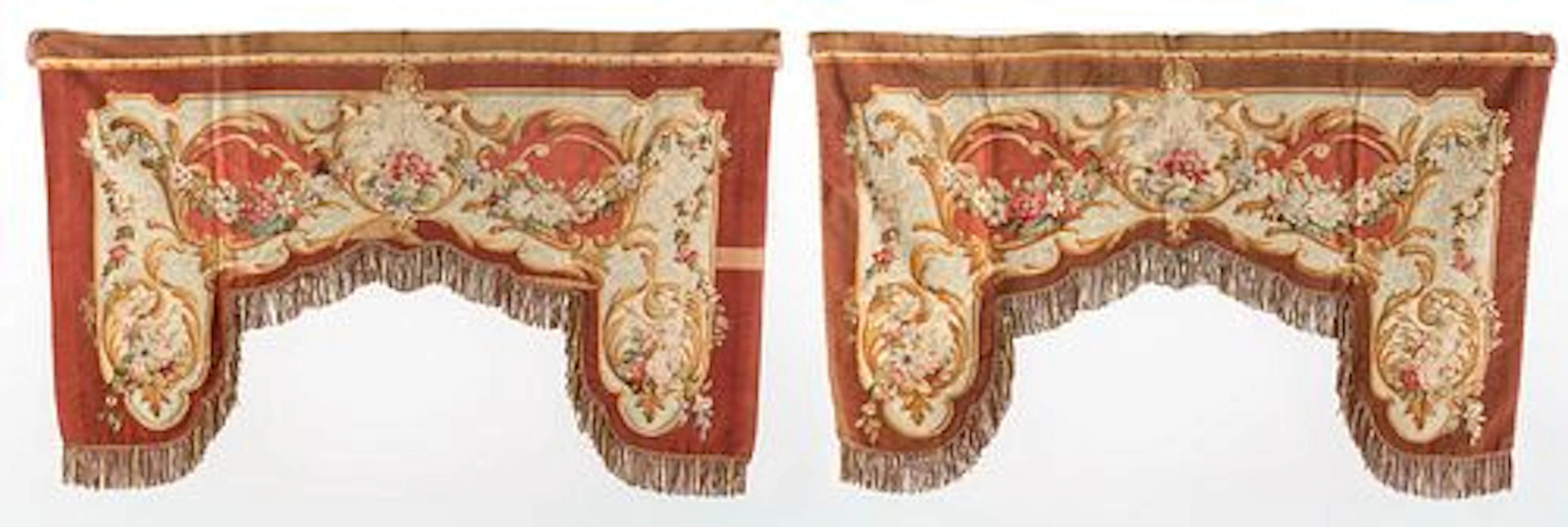 Pair of Aubusson Valances, 19th C