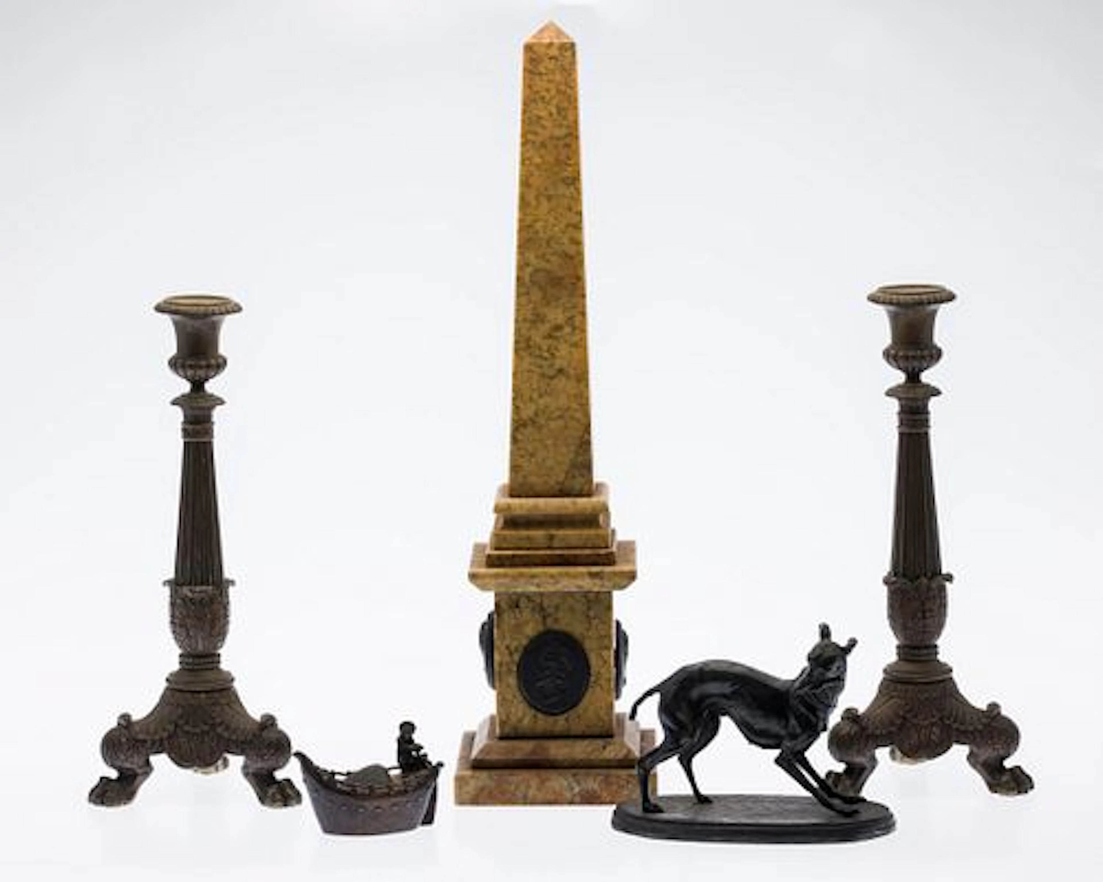Group of Metal and Stone Grand Tour Articles