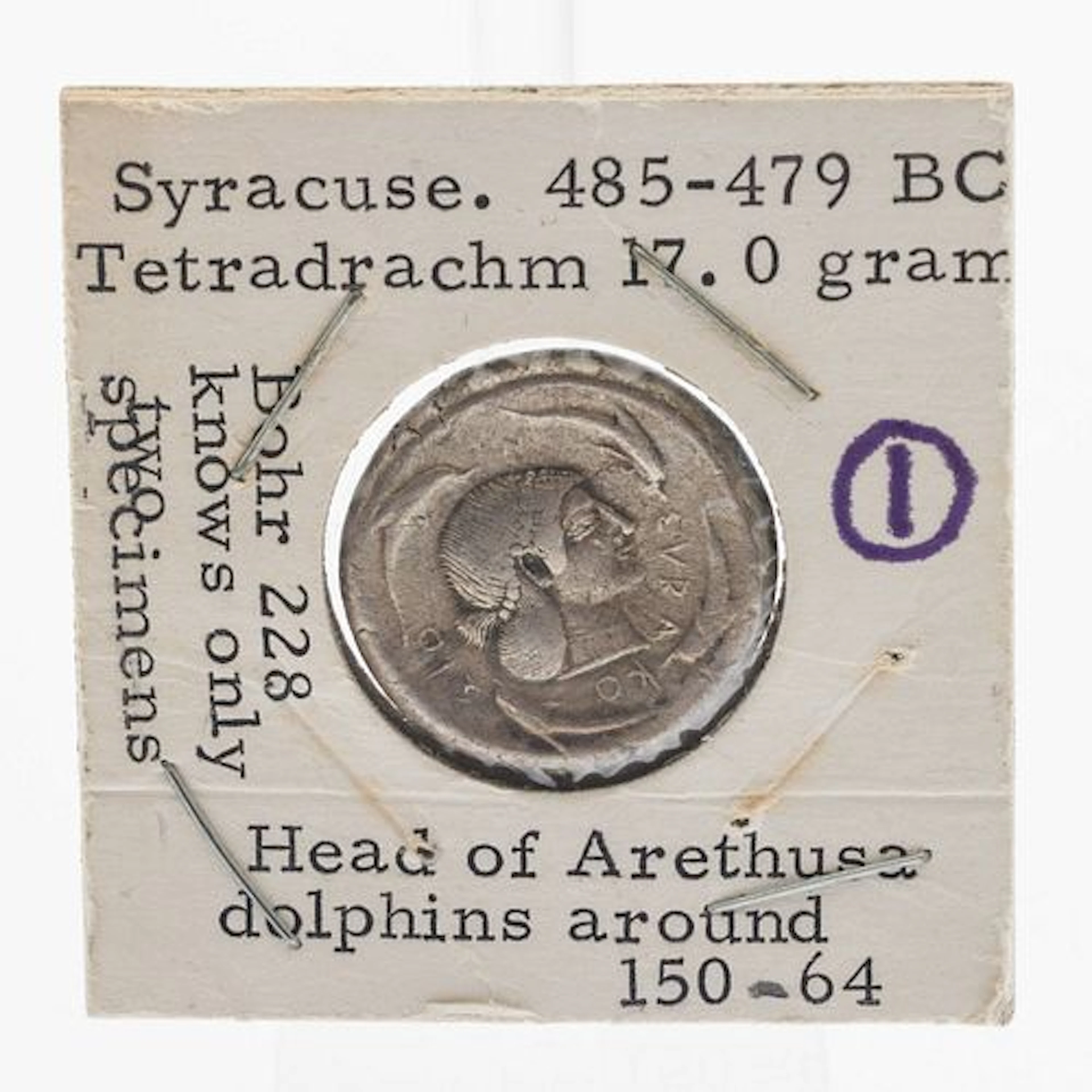Ancient Greek Coin, Sicily, Syracuse, c. 485-479 BC