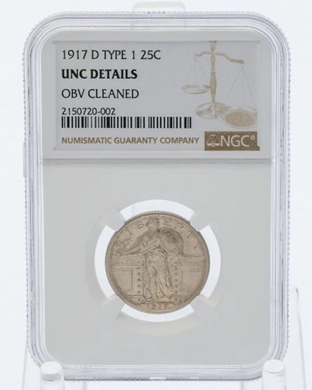 1917 Standing Liberty Quarter 25C Type 1 NGC