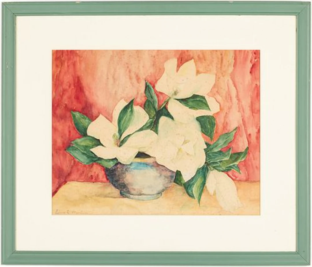 Edna L. Martin (GA), Magnolia, Watercolor