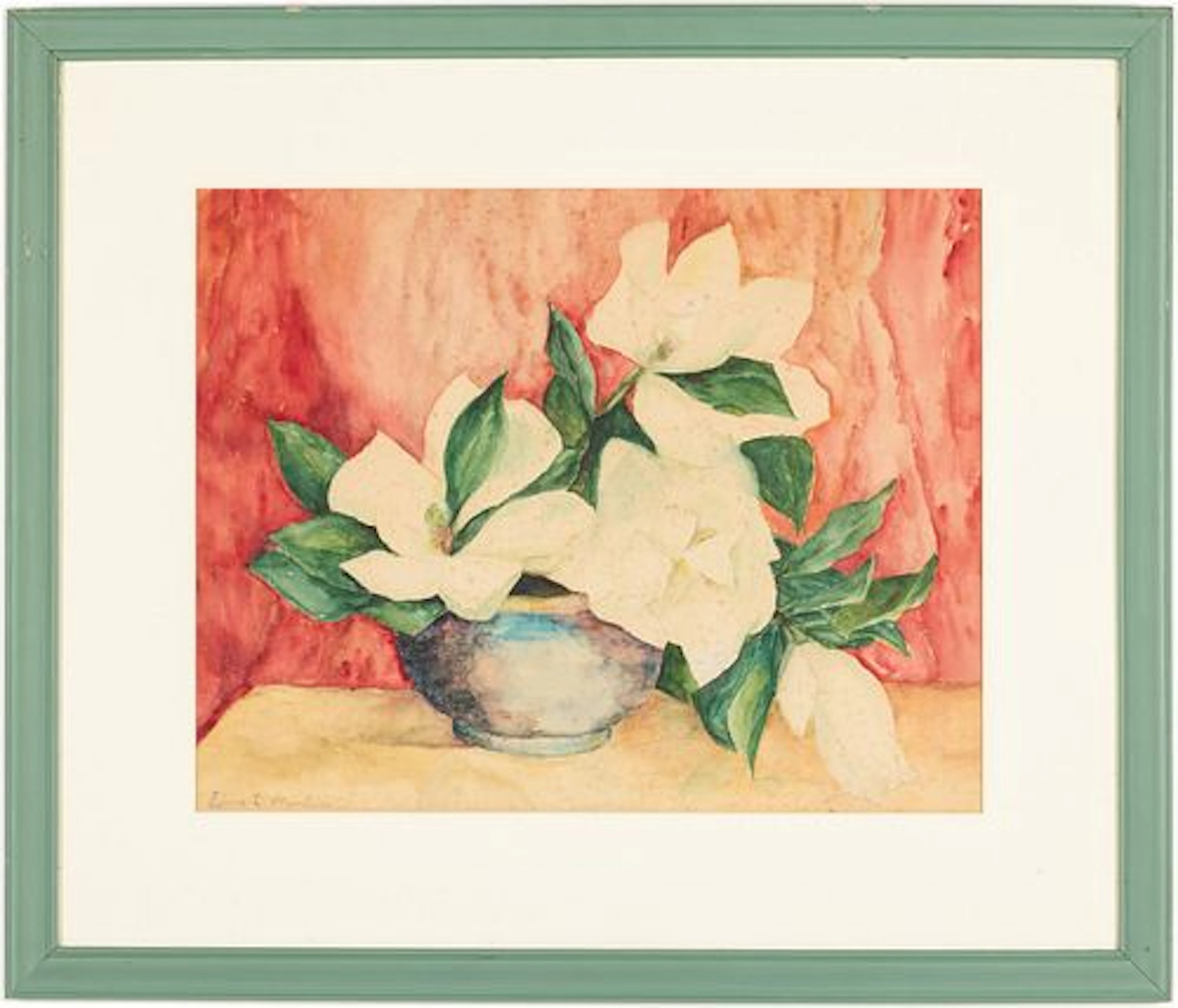 Edna L. Martin (GA), Magnolia, Watercolor
