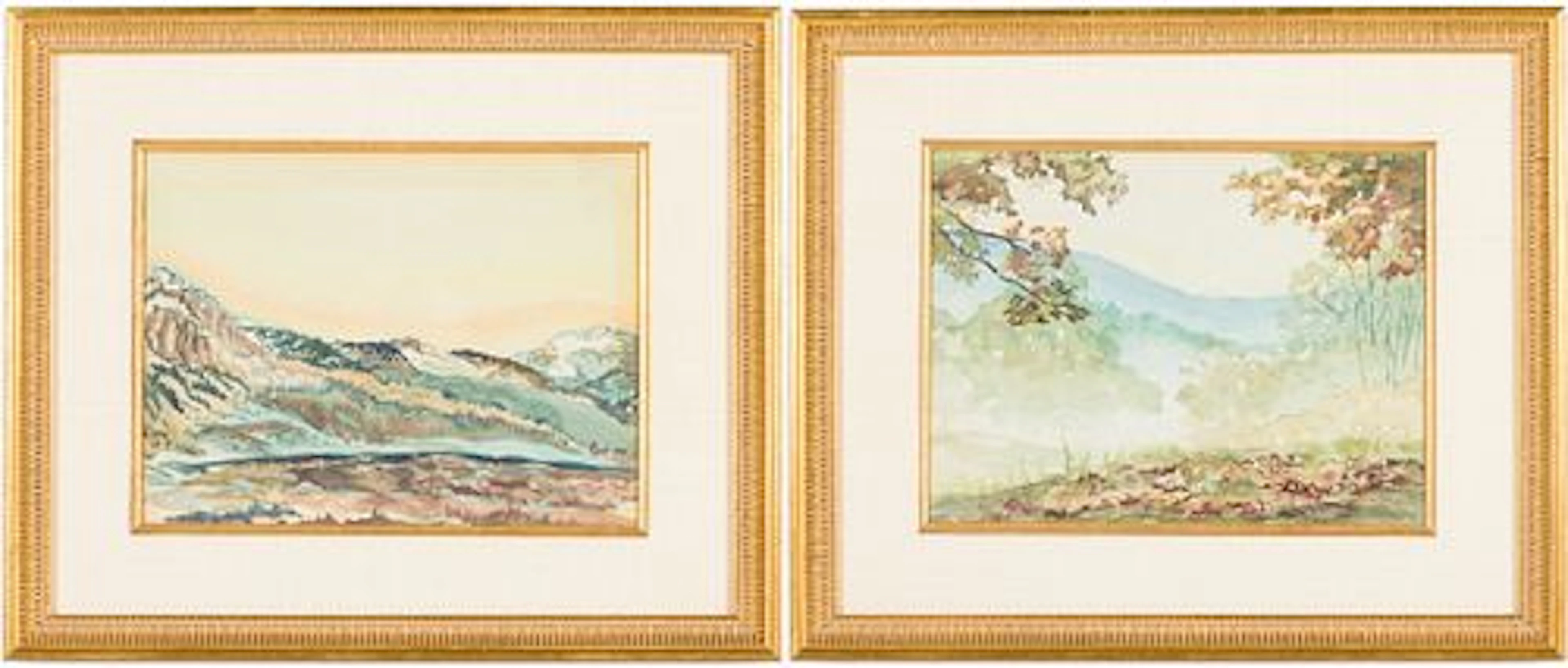 Mercedes Erixon Hoshall (1904-1994) 2 Watercolors