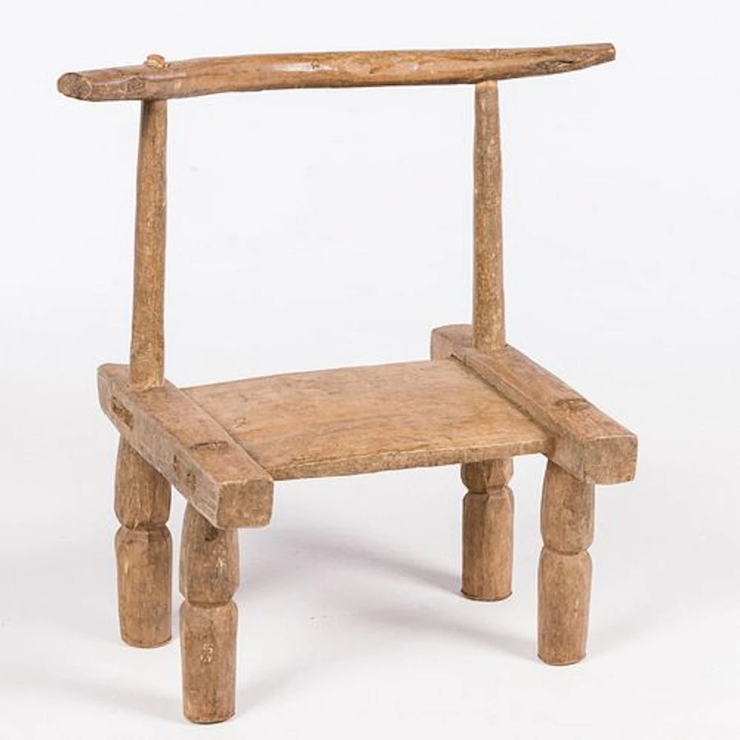 African Wood Low Chair