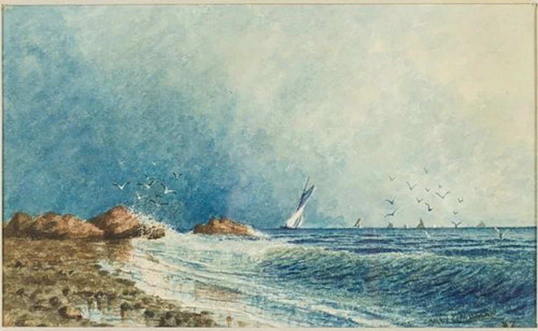 Carl Sharman, Seascape, Watercolor